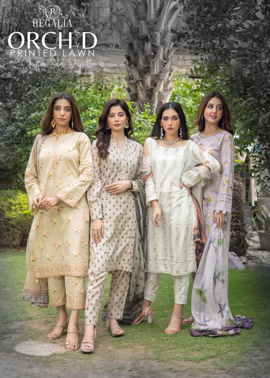 Regalia Orchid Printed Lawn Collection 2023 Vol 01